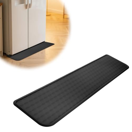 Refrigerator Spill Mat, 37.5 X 8.5 Fridge Mat Silicone Drip Tray Catcher for Washing Machine Refrigerator Spill Liner Floor Protector Anti-Slip