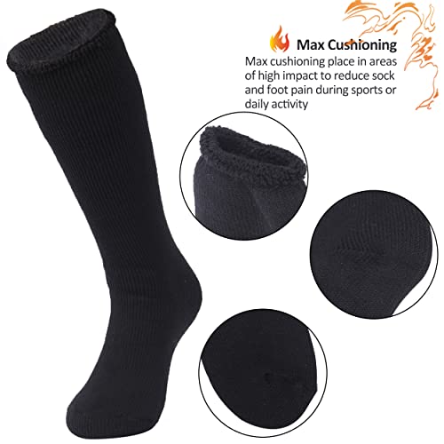 Sunew Heat Thermal Socks, Womens' Winter Outdoor Comfortable Skiing Thermal Socks 2 Pack Black Medium #TOP2