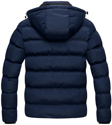 Foto de CREATMO US - Chaqueta acolchada para hombre, impermeable, para invierno, abrigo de esquí grueso y abrigado (imagen 3)