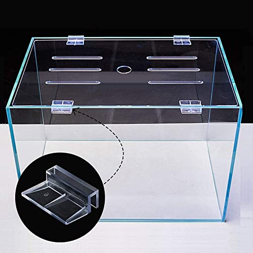 Image of VAYINATO 6 Pcs Acrylic Aquarium Fish Tank Glass Clossing Top Lid Cover Support Clip Clamp for Rimless Aquarium and Top Open Glass Support Suitable for Tank Thickness (10MM) by Petzlifeworld