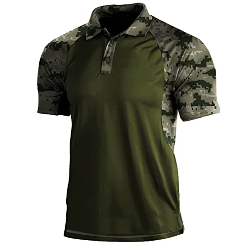 T-shirt Foweknow Camouflage Militaire Respirant et Léger - Manches Courtes - Sport Été