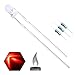 100 diodi a LED da 3 mm, sfarfallio, luce lampeggiante chiaro, punta rotonda, 29 mm, piedi lunghi DC 2 V, lampadina a diodo elettroluminescenti, resistenze 100 pezzi (470 ohm per DC 6-12 V) inclusi