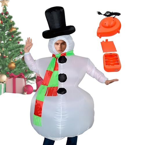 Costume de bonhomme de neige gonflable de Noël à offrir pour les vacances