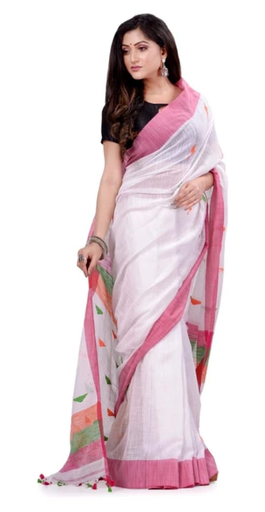 Ethnic Khadi Saree for Women-Comfort...