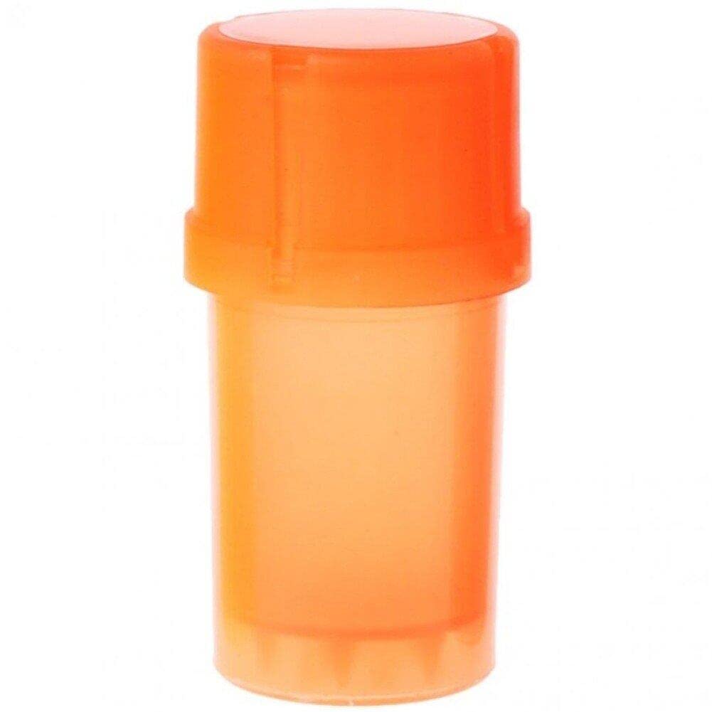 Sanfly Portable Stash Jar with Hand Spice Herb Grinder Magnifying Airtight Jar Light Grinder Manual Grinder Storage Container