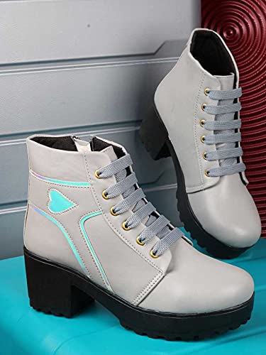 Image of KRAFTER Women's and Girls High Ankle Denim Stylish Boots