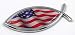 Jesus Fish USA Flag American Car bike Auto Chrome Emblem Decal Sticker Christian Car Chrome Decals CBFSH228