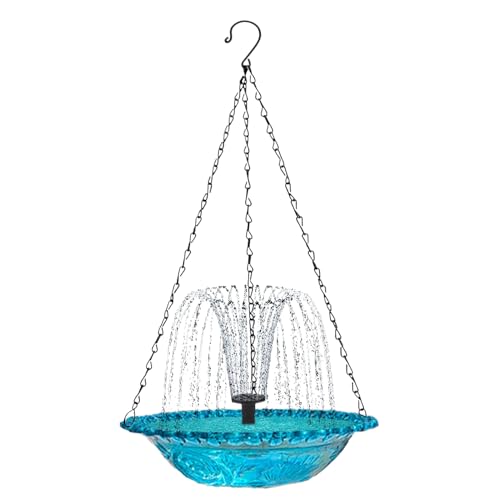 Bain d'oiseaux jardin avec fontaine solaire et mangeoire extérieure