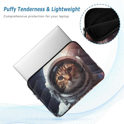 Funda para portátil de 13-14 pulgadas con diseño de gato astronauta miniatura 5