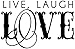 Live Laugh Love Art Parola Adesivi Da Parete Camera Letto Testiera In Vinile Staccabile DIY Decorazione Della Casa 44X68Cm