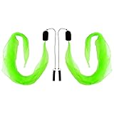 Diabolo Freizeitsport 40cm UV leucht Poi in Grün - Angel Wings Spinning Pois. Spiral Pois, Soft-Pois für Kinder - geeignet für Anfänger und Profis