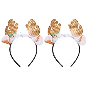 FOMIYES 2 Stuks Herten Gewei Bloem Hoofdband Kerst Rendier Gewei Koffie Hoofd Hoepel Hoofddeksel Haarband Hoofdtooi Haar…