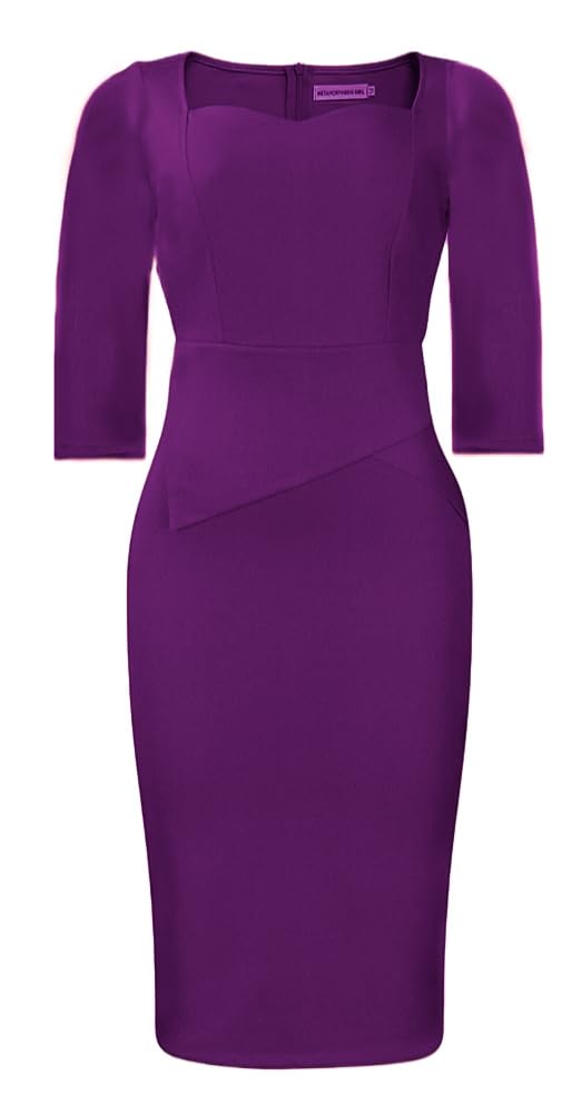 Image of ZVO Church Dress for Women Casual Dress Office Work Bodycon Midi Dresses
