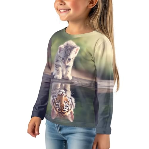 Image of WELLFLYHOM Long Sleeve T-Shirt for Boys Girls 3-16 Years Old Tee Tops Crewneck Pullover Shirts Fall Outfits