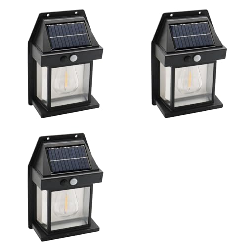 Applique solaire étanche x3 lampe murale à filament de cour