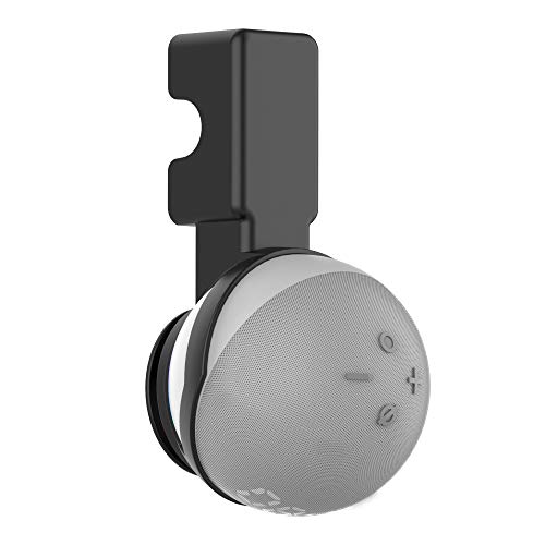 Lcrystal Speaker Mount for Echo Dot 4th Gen, Wall Mount Holder Speaker Bracket for Space Saving, Cable Management, Cleaner Look (Black)