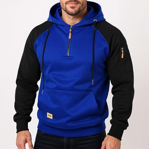 Mens Lightweight 2025 Fall Winter Hoodies Tracksuit Drawstring Warm Hooded Pullover Casual Oversized Sweatshirt4