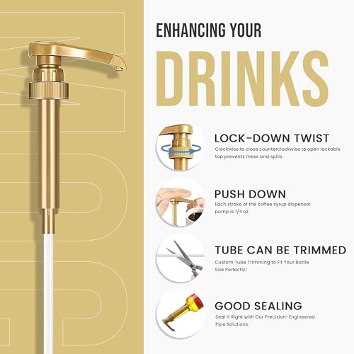 Sugar Free Coffee Syrup 25.4 Ounces Coffee Flavoring Syrup - Caramel, Vanilla, Chocolate, Hazelnut, Peppermint Syrups with Jimoco Syrup Dispenser (Almond)