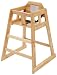 Winco CHH-101 Unassembled Wooden High Chair, Natural