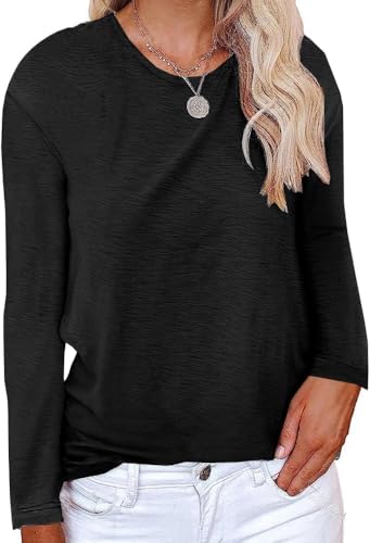 Cicy Bell T-Shirt Damen Langarm für Damen Oberteile Rundhals Casual Locker...