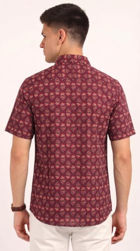 Image of BLOCKS OF INDIA Cotton Hand Block Print Half Sleeves Summer Shirt for Men