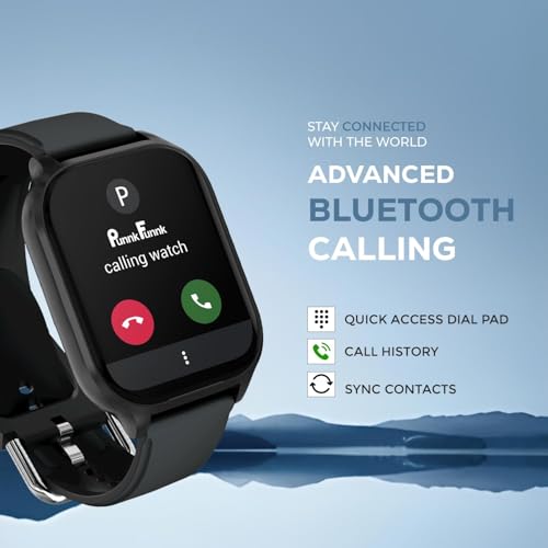 Image of PunnkFunnk H9 Smart Watch 2.01 inch TFT Display, BT 5.0 with 100+ Sports Mode, Heart Rate & Blood Oxygen Monitor, Call & Message Reminders Compatible for Android & iOS, IP67 Waterproof(Black)