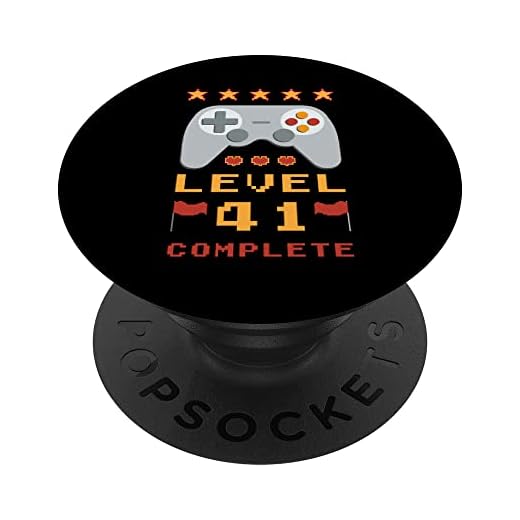 41 cumpleaños Nivel 41 completo PopSockets PopGrip Intercambiable