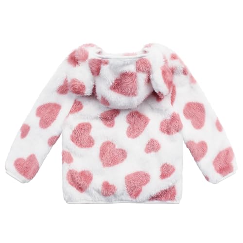 Image of Toddler Girls Boys Fleece Hoody Jacket Zip Up Teddy Coat Warm Winter Outwear