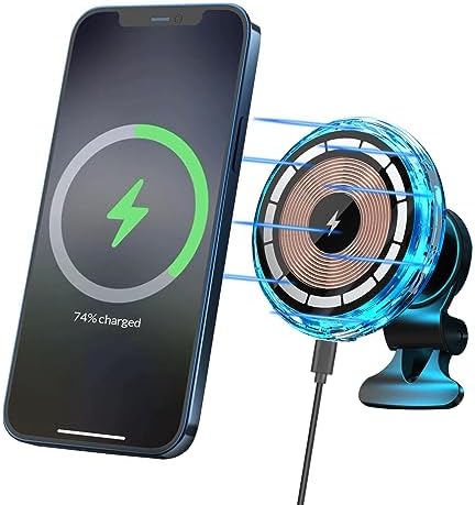 PISEN Mag-Safe Car Mount Charger - Qi2 15W Magnetic Car Phone Holder, 15W Wireless Qi2 Car Charger Mag-Safe Phone Holder, Car Vent Phone Mount Magnet Car Phone Holders For IPhone 16 - View #4
