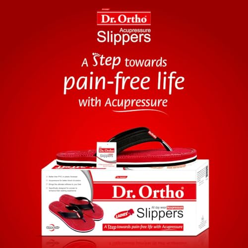 Image of Dr.Ortho Ladies Acupressure Slippers | Flip-Flops | Women's & Girl's Slippers | Comfortable & Lightweight | Soft Foot Massager | All Day Wear