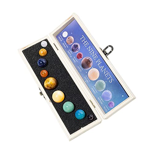 9 bolas de cristal del sistema solar, planetas, oficina, hogar, decoración de escritorio para buena suerte