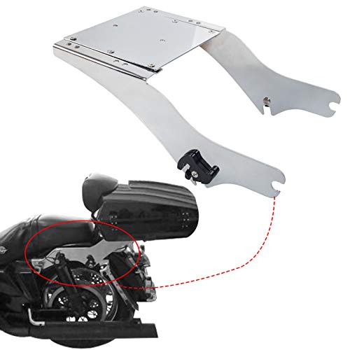 King Tour Pack Pak Latches Razor Chop Trunk Mount Chrome for Harley Touring FL 1997-2008