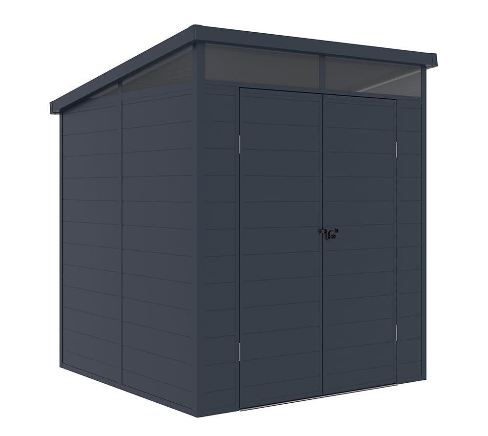WESTMANN Gerätehaus Topia M 190x192x215 cm Anthrazit Kunststoff Gartenhaus