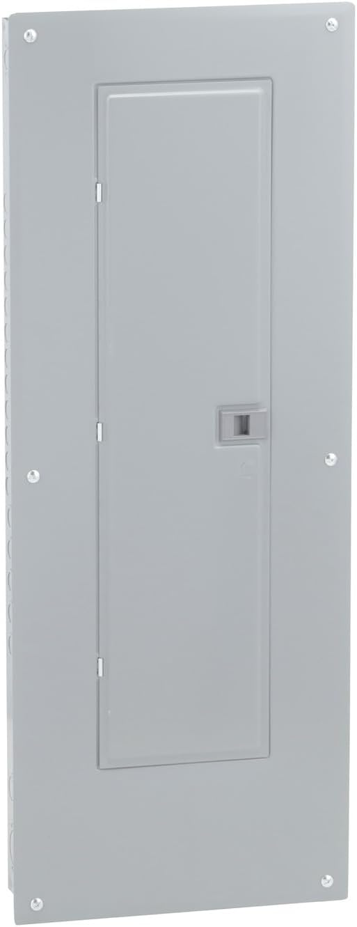 Square D - HOM4080L225PGC Homeline 225-Amp 40-Space 80-Circuit Indoor Main Lugs Load Center with Cover and Ground Bar, Plug-on Neutral Ready