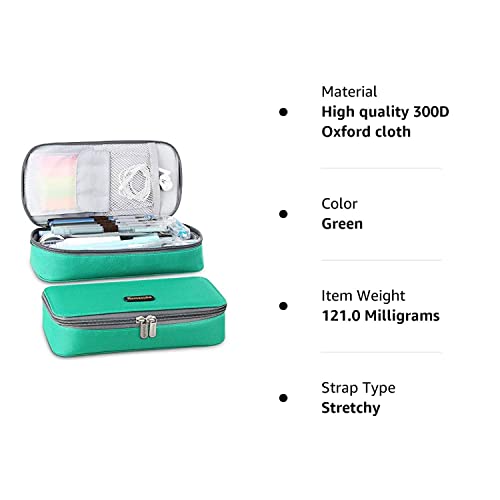 Homecube Big Capacity Pencil Pen Case Large Storage Bag Pouch Holder Box Desk Organizer With Zipper Stationery School & Office Supplies -Green #TOP7