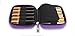 pureGLO Essential Oils Storage 10 Bottle Essential Oil Carrying Case - Organizer Bag Travel Carrier Holds 5ml 10ml Vials – Holder for Young Living & Doterra Containers (Purple)