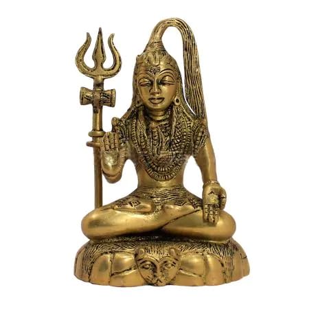 Idole de Shiva en laiton cadeau spirituel idéal pour amateurs de yoga et de bien-être