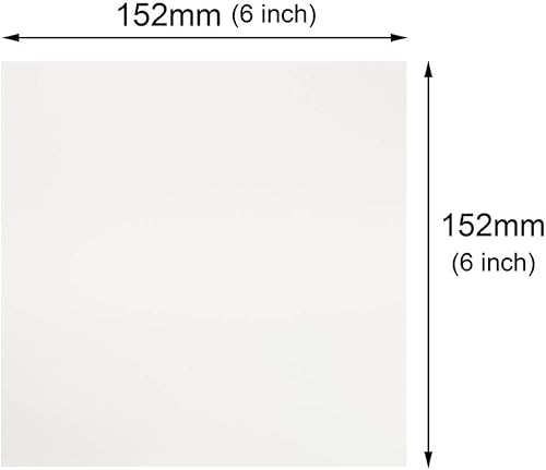 Miniatura 2 de 20 plantillas cuadradas transparentes de Mylar en blanco de 7 mil de 6 x 6 pulgadas para máquinas Cricut y Silhouette