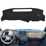 AKMOTOR Dash Cover Dashboard Cover Mat Pad for Chevy Chevrolet S10 1998 1999 2000 2001 2002 2003 2004 (Black) Y39