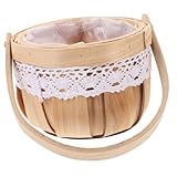 VICASKY Wunderschöner Handgewebter Blumenkorb aus Rattan mit Praktischem Griff Tragbarer Aufbewahrungskorb für Blumen und Dekoration im Innen und Außenbereich für Zuhause Hotel und