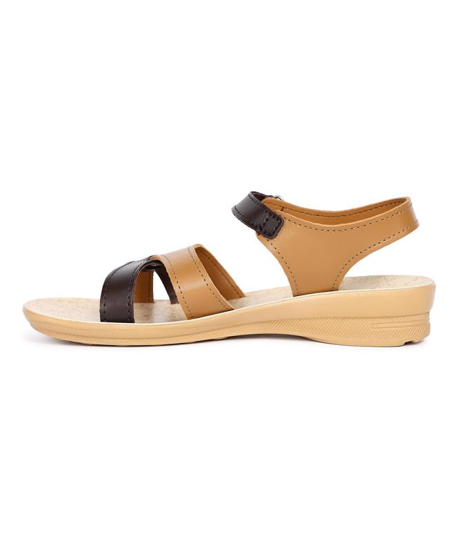 Image of PARAGON Women's Wedge Heel Sandals | Trendy Slip-On Sandals with Cushioned Footbed, Stylish Design, and Durable Construction | Perfect for Everyday Casual Wear