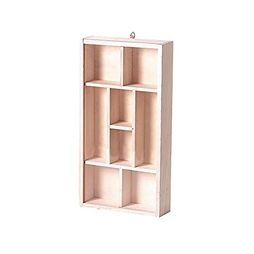 Darice Natural Unfinished Wood Craft Display Memory Box, One Size