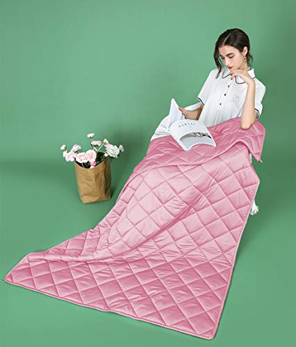 Zzzhen Weighted Blanket - Bamboo Pink, 48''72'' 15Lb #TOP3