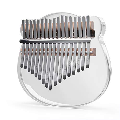 Panamalar Kalimba Thumb Piano 17 Keys, Crystal Clear Thumb Piano Portable Mbira Finger Piano with Tune Hammer Protective Box, Kalimba Musical Instruments for Kids Adults Beginners Professional Gifts