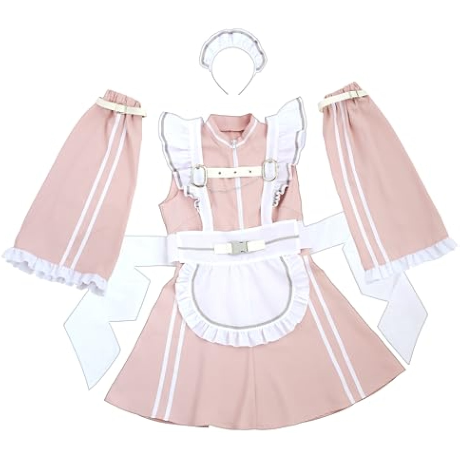 クリアストーン(Clearstone) サイバーイリス コスプレ ハロウィン チェーンジャージメイド レディース ピンク 詳細画像3