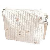 Kinderwagentasche – niedlicher Baby- -Organizer, kleine Haken-Tragetaschen, Reißverschluss-Aufbewahrungstasche, bestickte Mama-Tasche, Flaschenhalter, Feuchttücher-Organizer