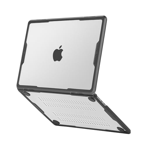 Coque antichoc MacBook Air 13 M4 M3 avec bordure TPU robuste et coque rigide