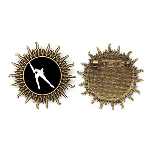 Broche en métal noir Haken l'excellence du patinage d'hiver