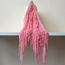 Wisteria Vine Hanging Flowers 5Pcs Real Preserved Dried Amaranthus Flowers for Wedding, Flower Arrangement, Vase, 23"-26" Hanging Wisteria Flowers for Arch Decor Home Decor Pink