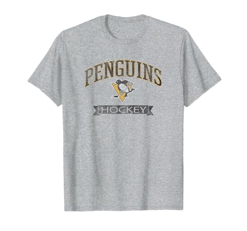Pittsburgh Penguins Vintage Hockey Gray Officially Licensed T-Shirt